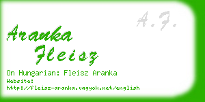 aranka fleisz business card